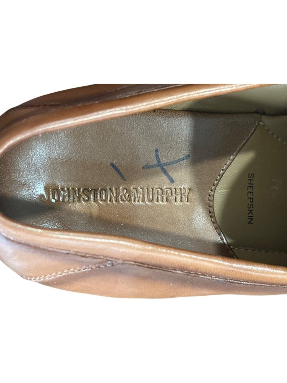 Johnston & Murphy Mens Size 11 Loafer Sheepskin Leather Brown - Picture 6 of 10